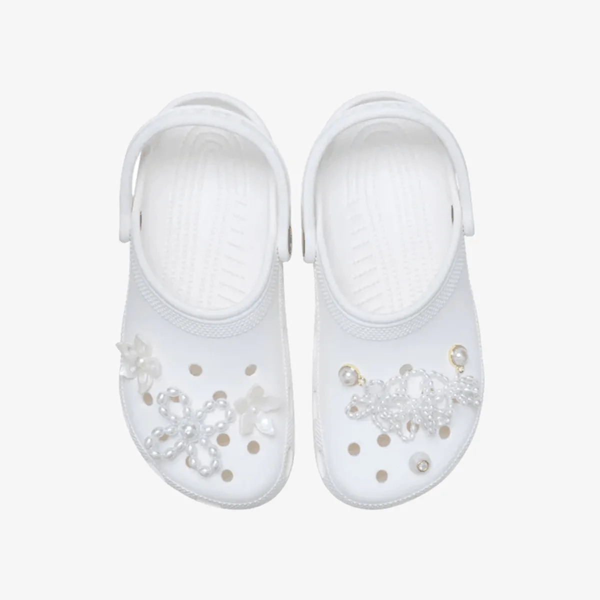 CROCS PANDANTIV White Pearl Beaded 5 Pack 