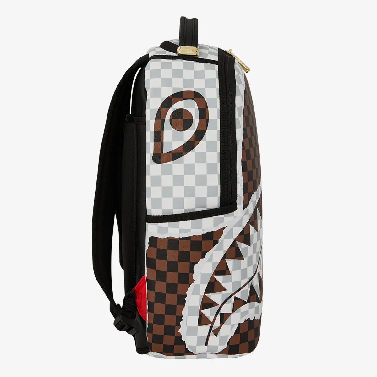 SPRAYGROUND Rucsac CREAM AND BROWN TEAR CHECK BACKPACK 