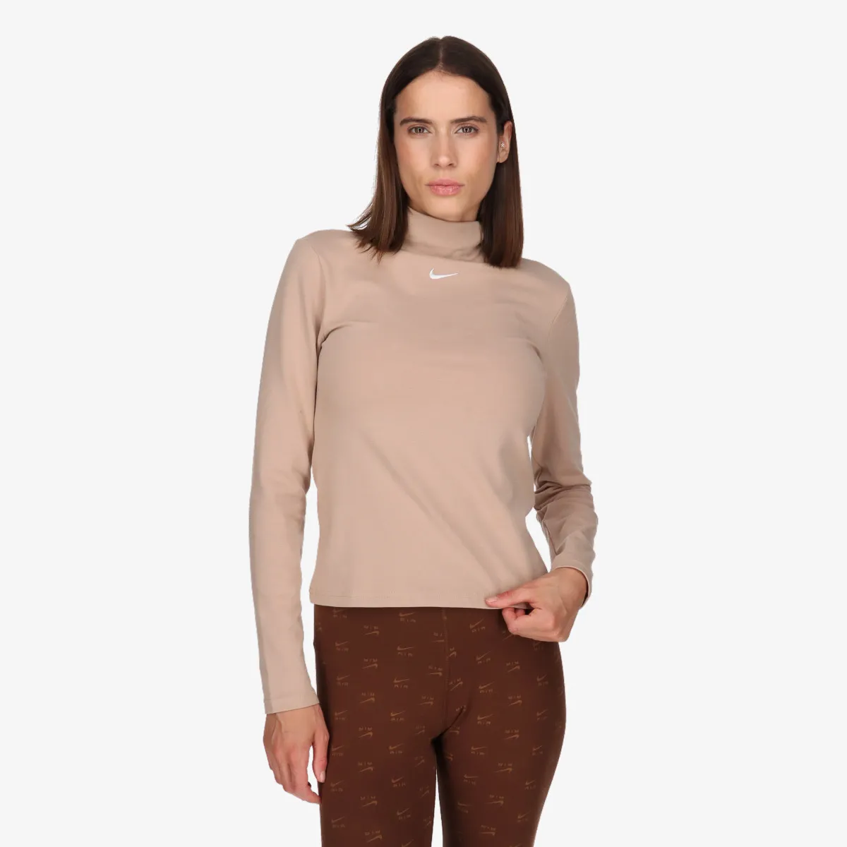 NIKE Tricou maneca lunga W NSW ESSNTL MOCK LS TOP 