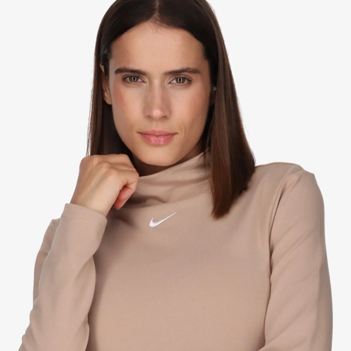 NIKE Tricou maneca lunga W NSW ESSNTL MOCK LS TOP