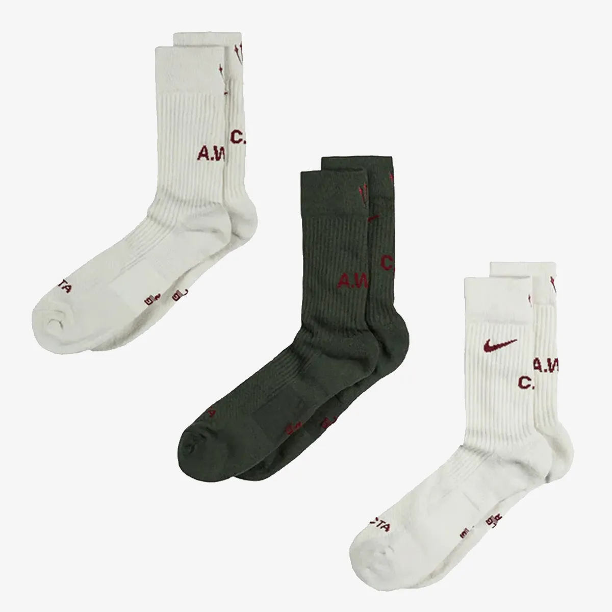 NIKE Sosete U SNKR SOX CREW 3PR - 160 NOCTA 