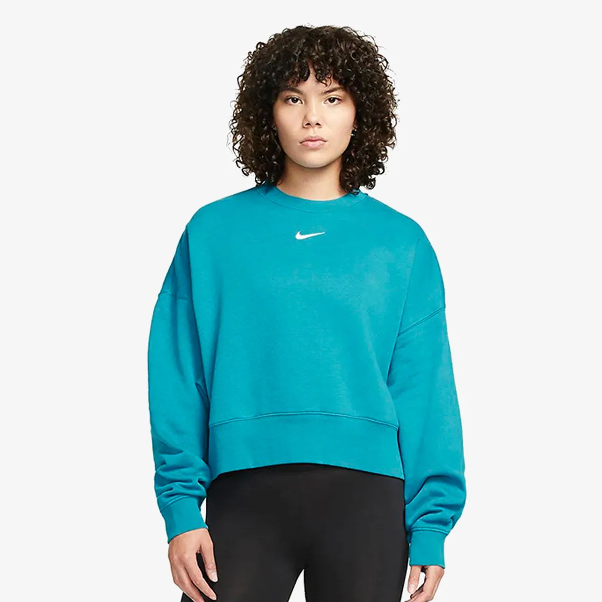 NIKE Tricou maneca lunga W NSW ESSNTL CLCTN FLC OS CRW 