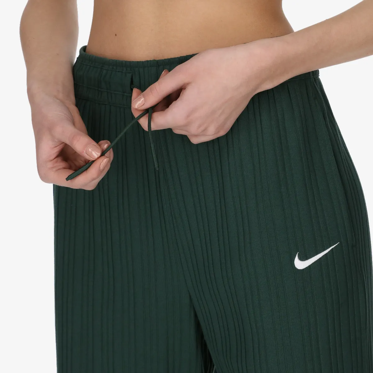 NIKE Pantaloni de trening W NSW JRSY RIB WIDE LEG PANT 
