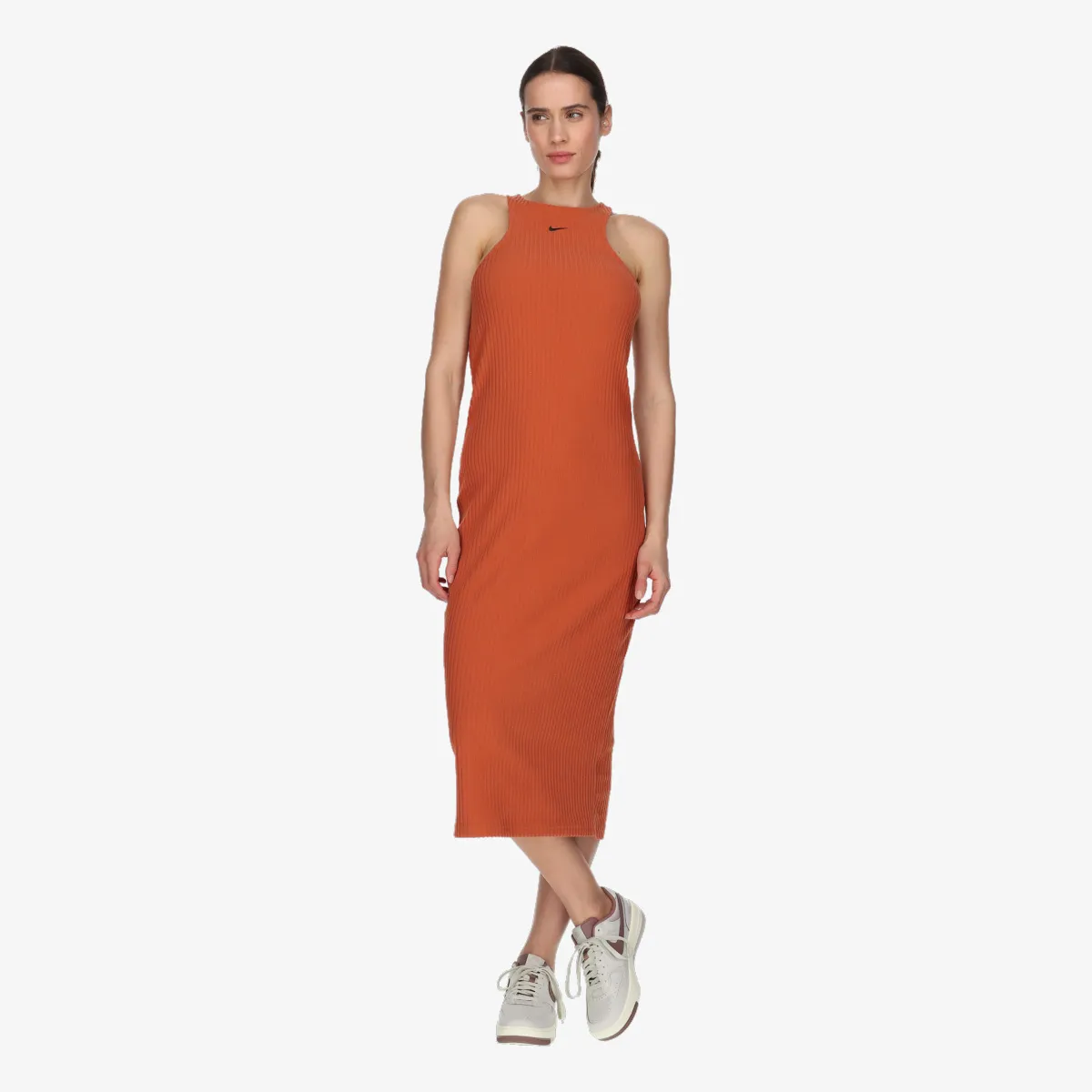 NIKE Rochie W NSW NK CHLL KNT RIB MIDI DRS 