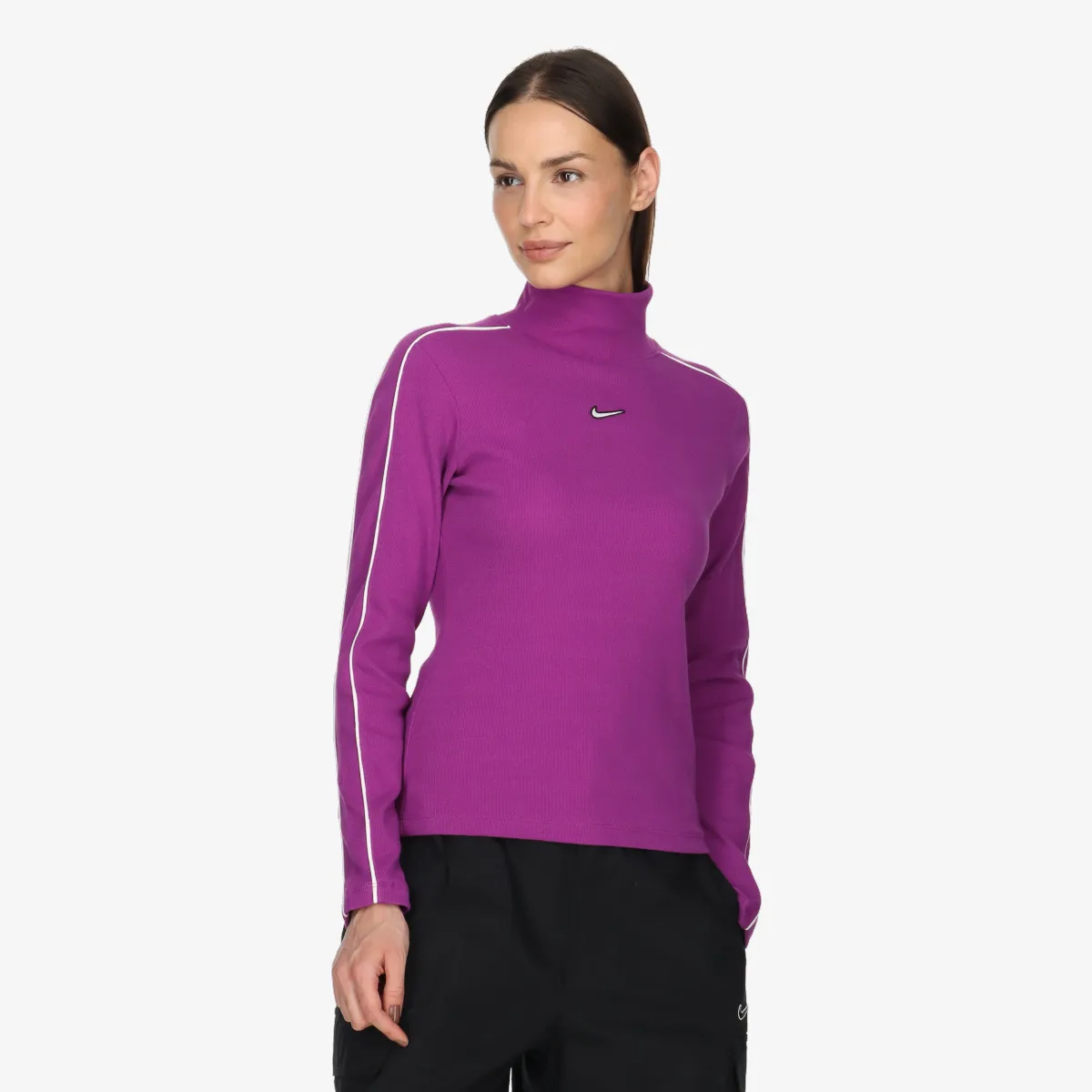 NIKE Tricou maneca lunga W NSW LS TOP MOCK SW 