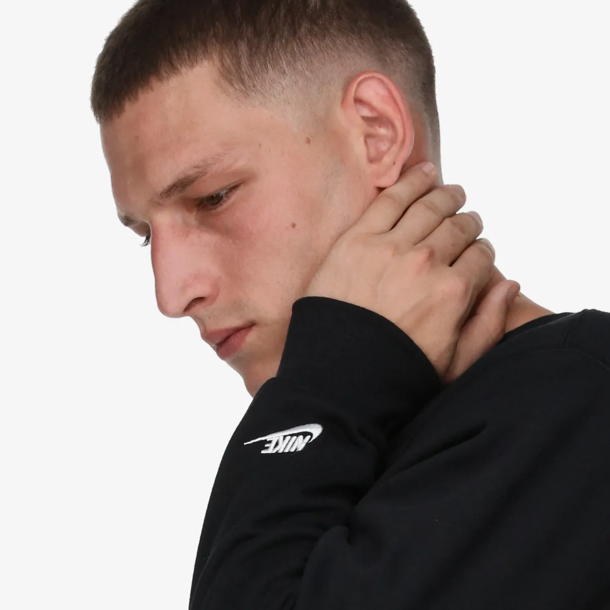 NIKE Tricou maneca lunga M NK CLUB FT CREW BOLT