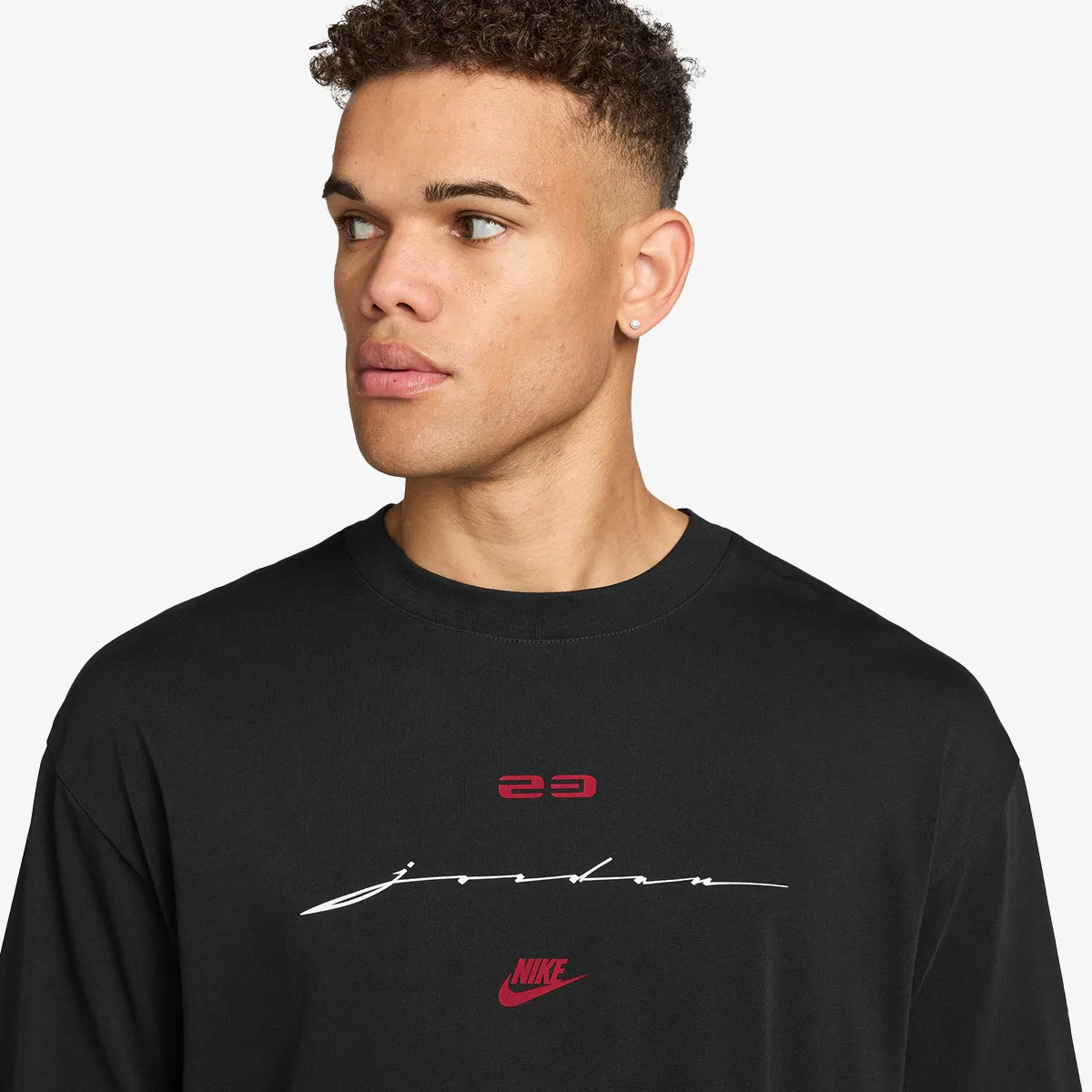 NIKE Tricou M J FLT SCRIPT BOXY SS CREW 
