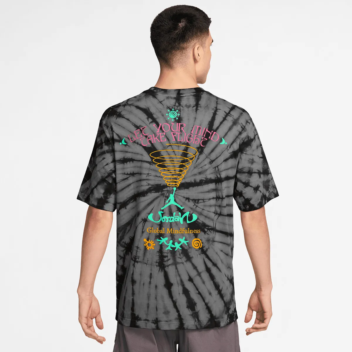 NIKE Tricou M J BRK TIE DYE FEST SS CRW 