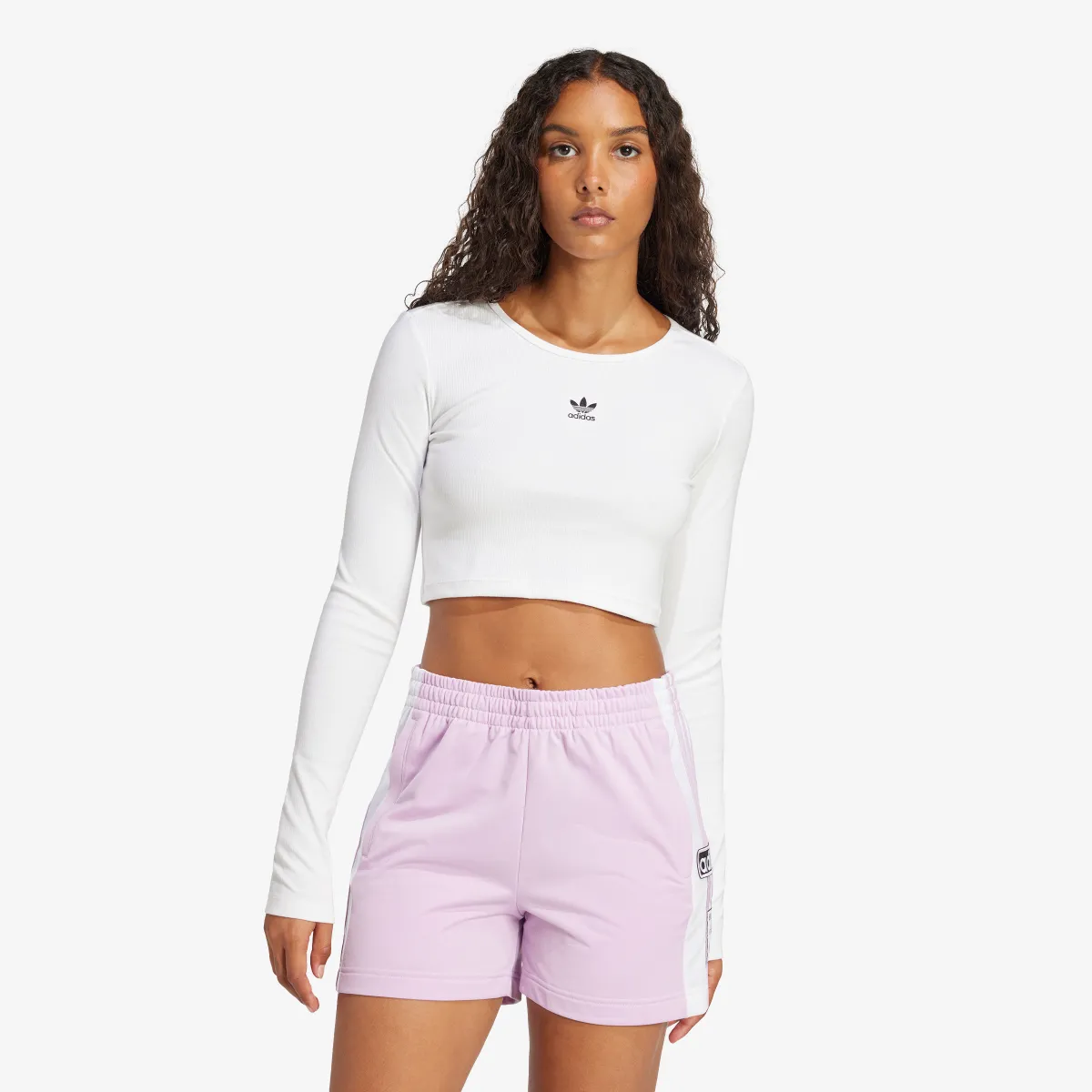 ADIDAS Tricou maneca lunga ESS CROP LS 