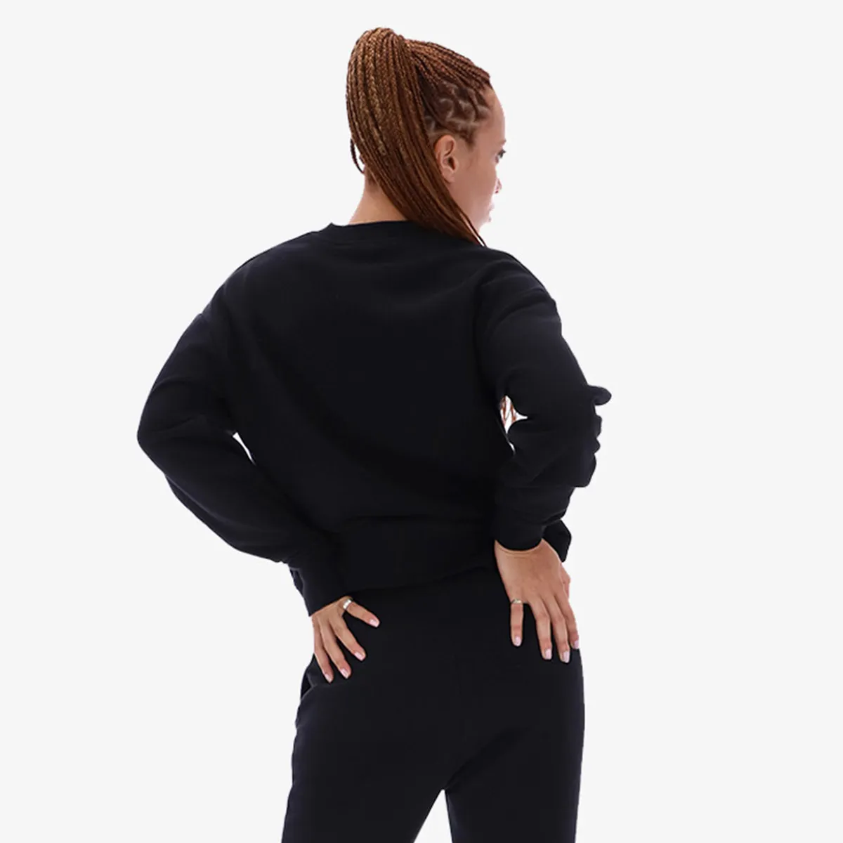 JUICY COUTURE Hanorac BLACK FLOCKED CREW NECK SWEATSHIRT<br /><br /> 