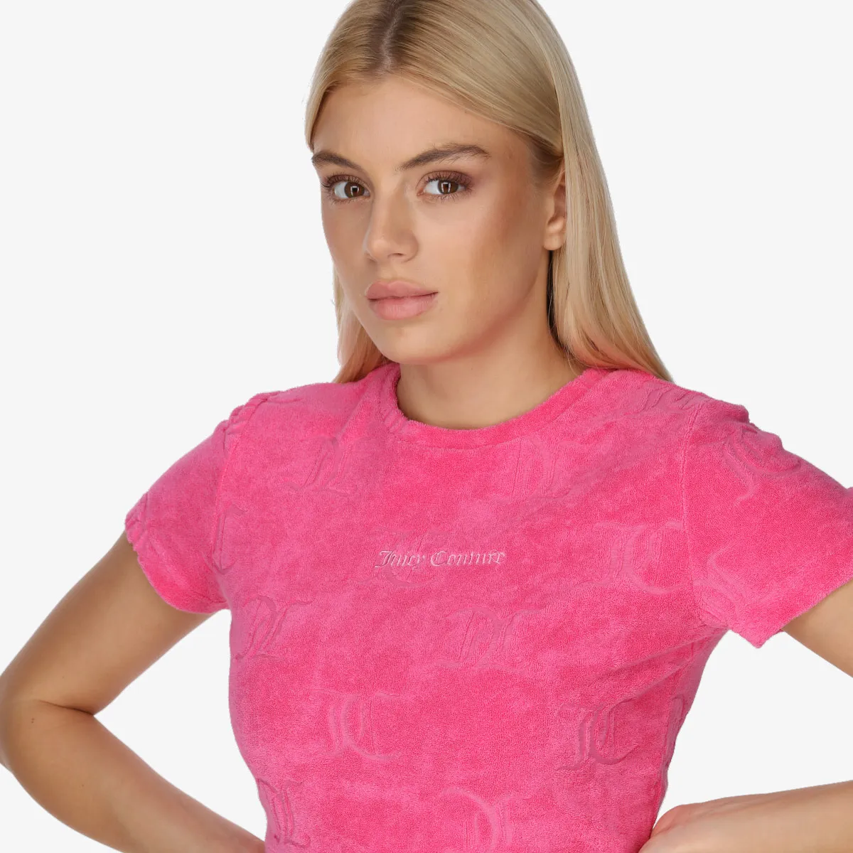JUICY COUTURE Tricou SOPHIE TOWELLING CROP TOP 