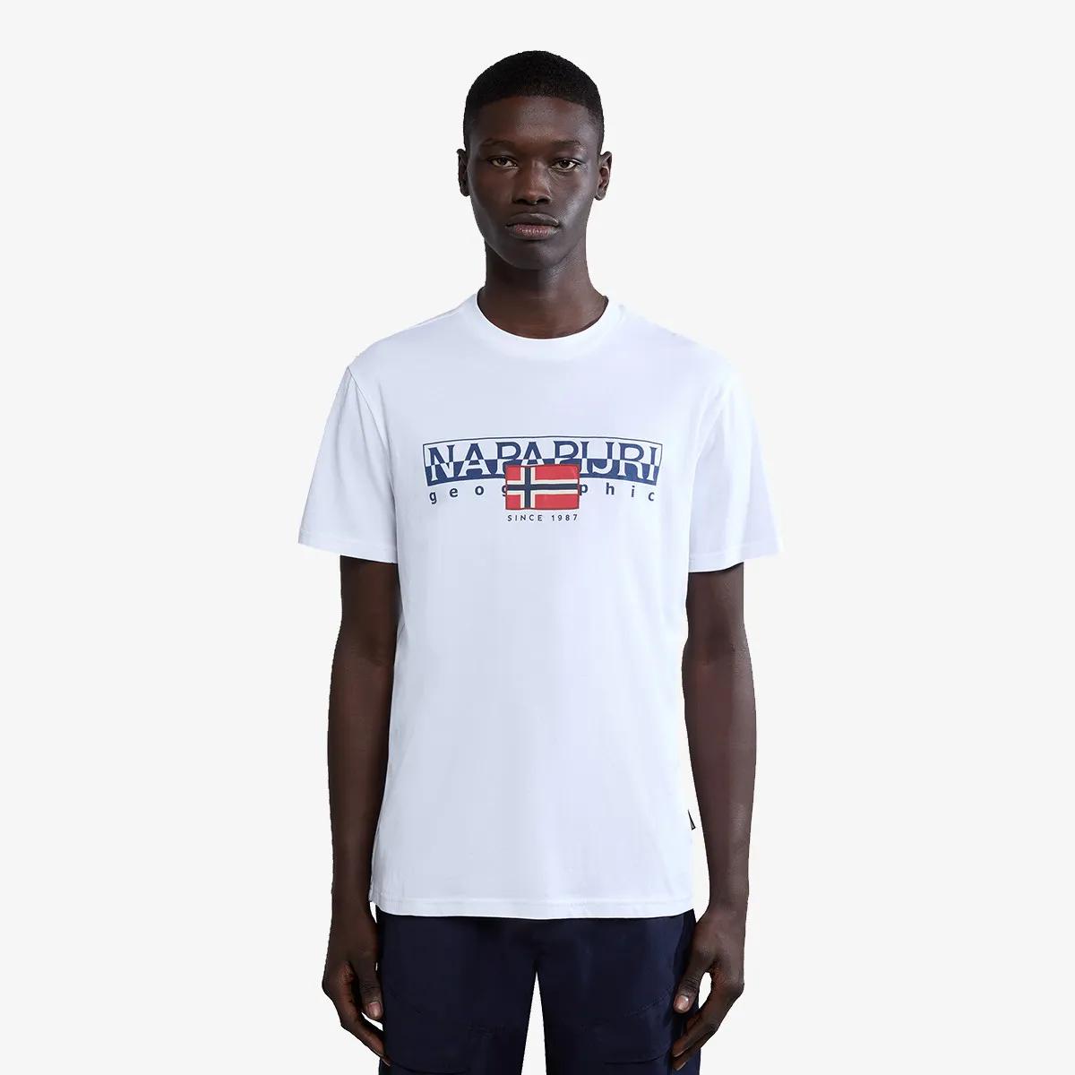 NAPAPIJRI Tricou S-AYLMER 002 BRIGHT WHITE 
