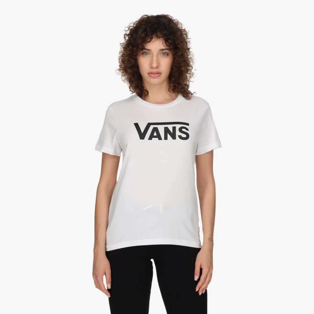 VANS Tricou WM DROP V SS CREW-B WHITE-BLACK