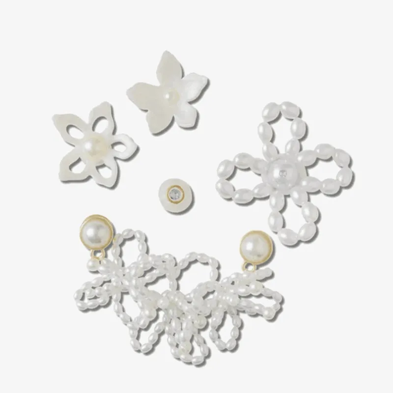 CROCS PANDANTIV White Pearl Beaded 5 Pack 