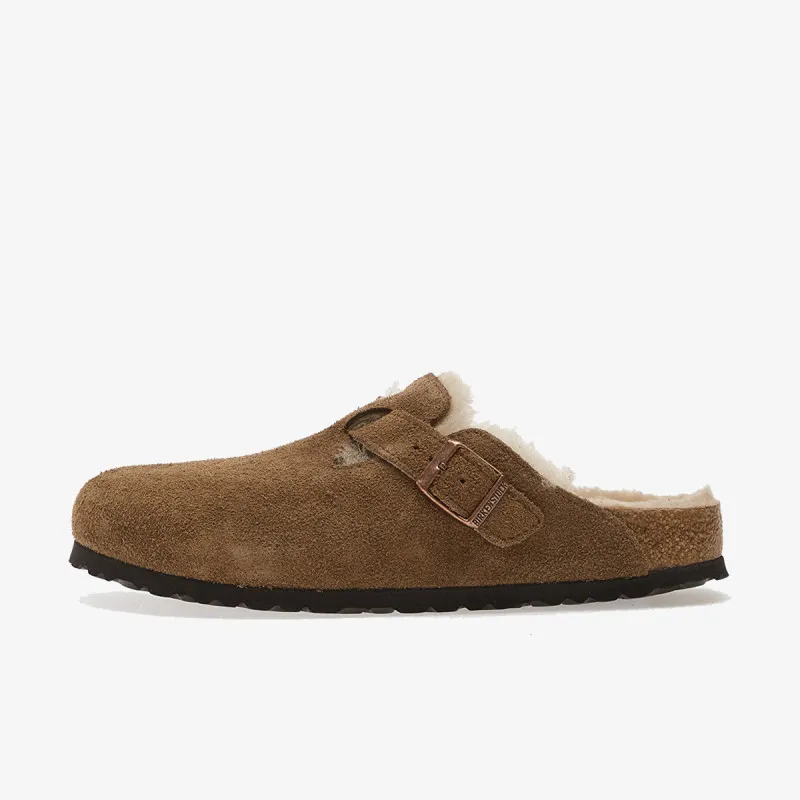 BIRKENSTOCK Papuci Boston Shear LEVE Dark Tea LAF