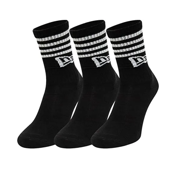NEW ERA Sosete NOGAVICE STRIPE CREW NE BLK 