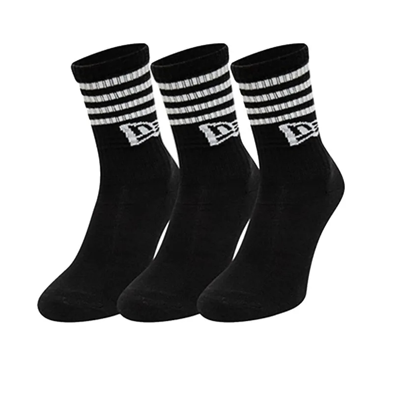 NEW ERA Sosete NOGAVICE STRIPE CREW NE BLK 
