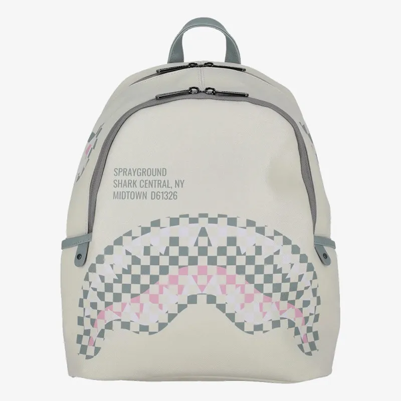 SPRAYGROUND Rucsac CREAM CHECK SHARK CENTRAL SAVAGE