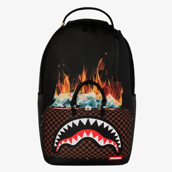 SPRAYGROUND Rucsac BAG OF MONEY ON FIRE BACKPACK 