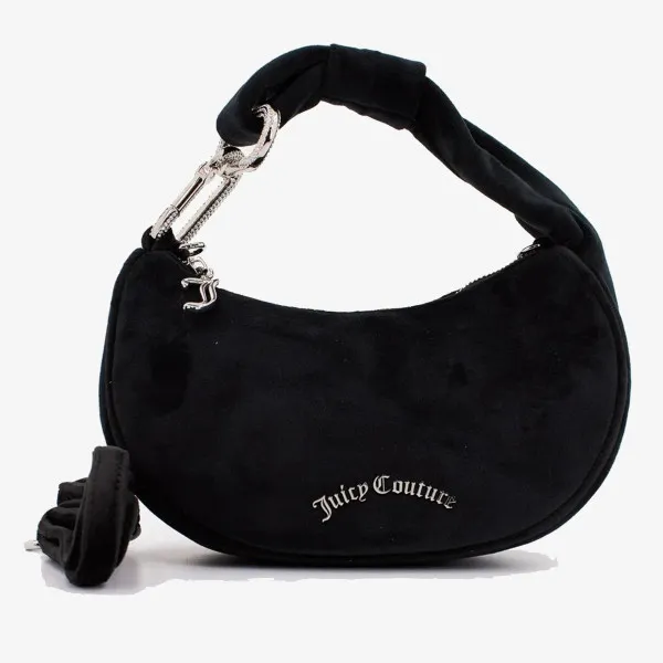 JUICY COUTURE GEANTA MICA Blossom Small Hobo Bag Polyester Black 