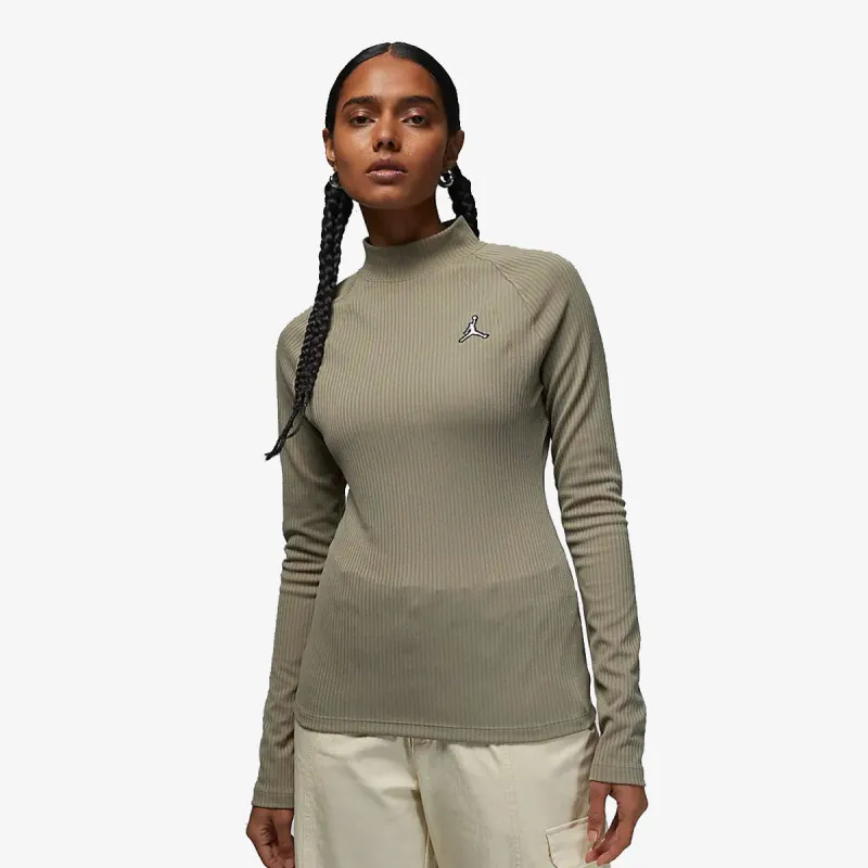 NIKE Tricou maneca lunga W J FLIGHT LS RIB TOP 