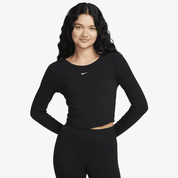 NIKE Tricou maneca lunga W NSW NK CHLL KNT  MRIB LS TOP 