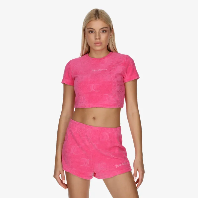 JUICY COUTURE Tricou SOPHIE TOWELLING CROP TOP 